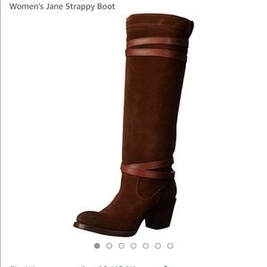 Frye Jane Strappy Slouchy Brown Oiled Suede 11
